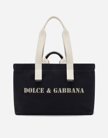 Dolce & Gabbana Printed drill holdall Beige BM3025AN232