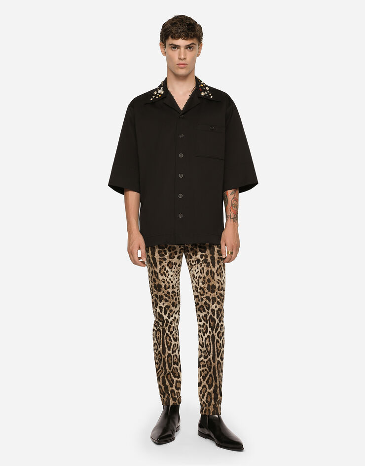 Dolce & Gabbana Leopard-print stretch cotton pants ANIMAL PRINT GY6NLTFSFEA