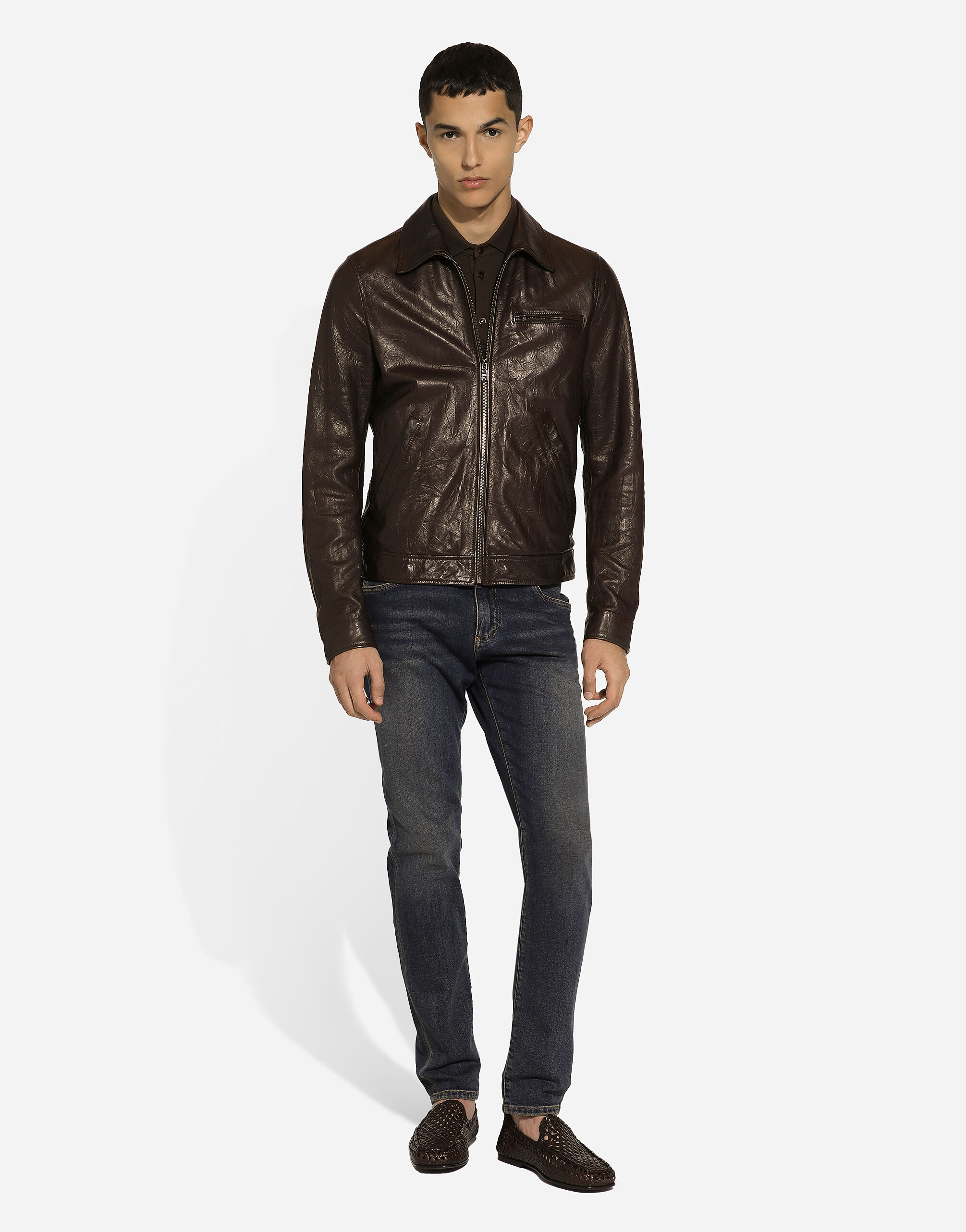 開店記念セール！ Brown in jacket Leather for US Dolce&Gabbana® | Men ジャケット・アウター