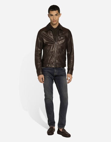 Dolce & Gabbana Leather jacket Brown G9BEILHULT3