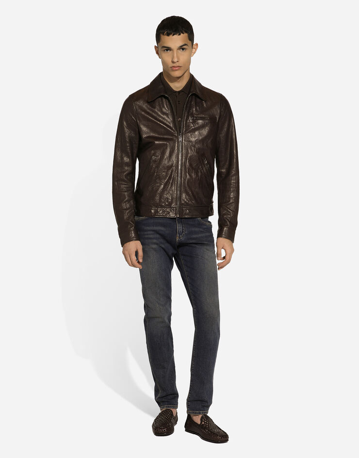 Dolce & Gabbana Leather jacket Brown G9BEILHULT3