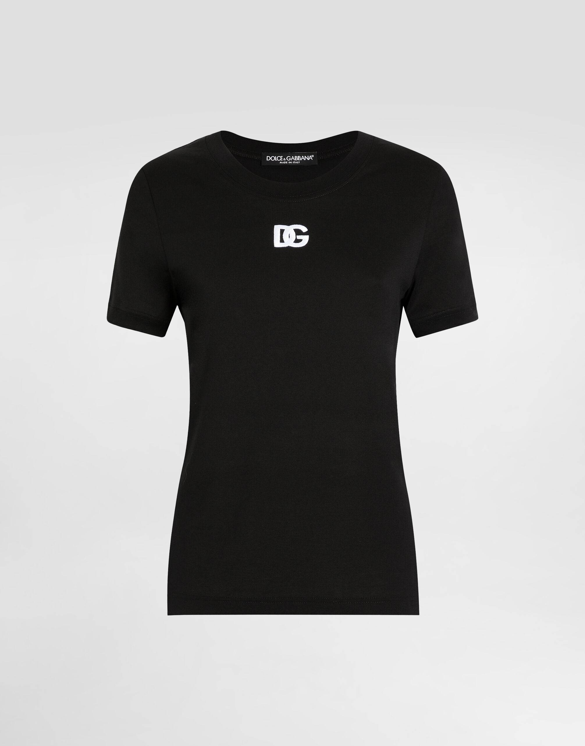 【Dolce&Gabbana】クルーネック Tシャツ 半袖 DGロゴ ブラック DOLCE&GABBANA Tシャツ カットソー ブラック 半袖 クルーネック