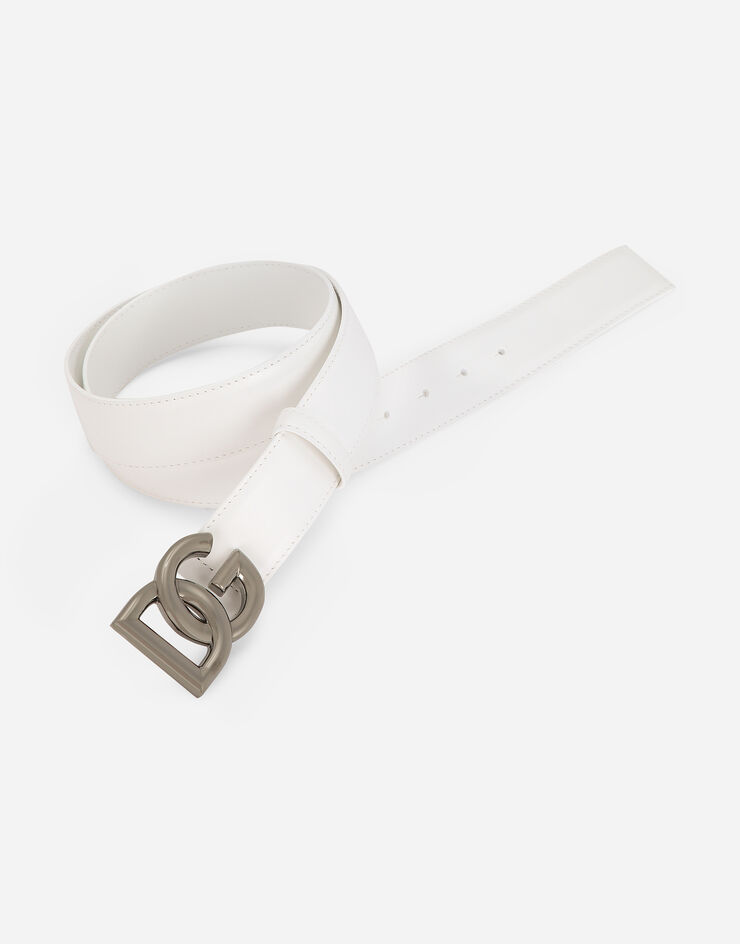 Dolce & Gabbana حزام بإبزيم شعار DG أبيض BC4693AQ765
