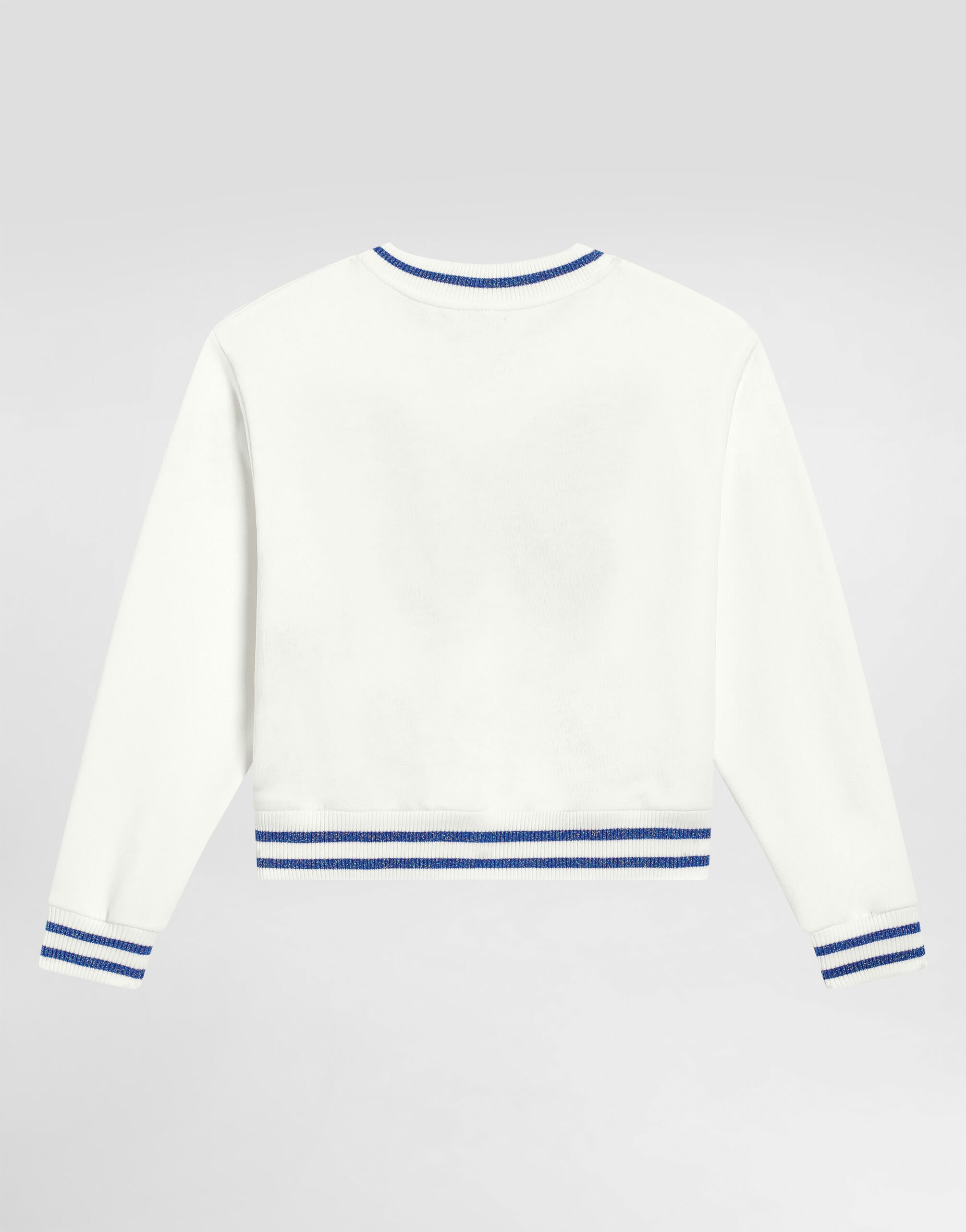 Round-neck sweatshirt with butterfly and DG logo in White