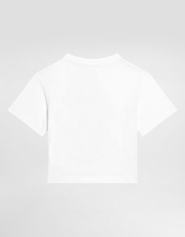 Dolce & Gabbana Jersey T-shirt with mixed floral print Blanco L5JTHWG7M1Y
