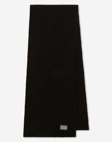 Dolce & Gabbana Cashmere scarf with branded tag Black GXK64TJAWU2