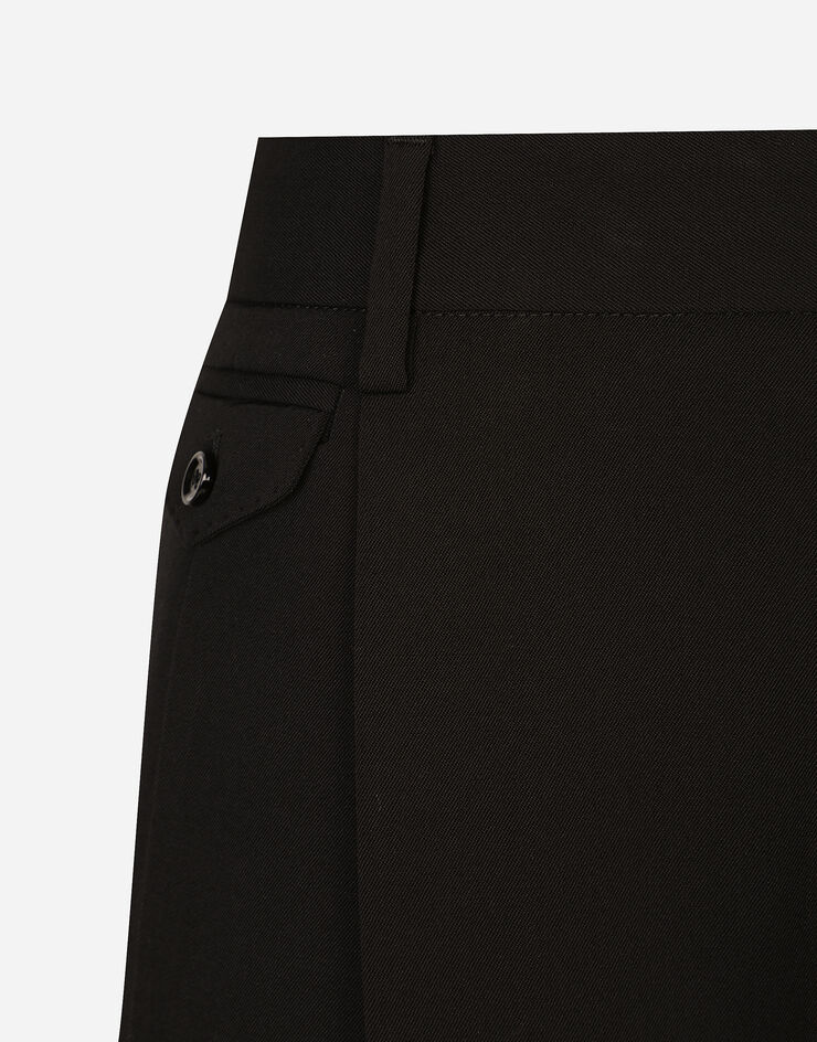 Dolce & Gabbana Tailored stretch twill pants Black GY6UETFUBBQ
