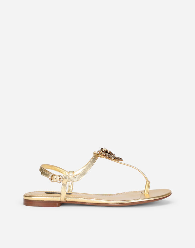 Dolce & Gabbana Sandalias Devotion en napa Dorado CQ0353A1016