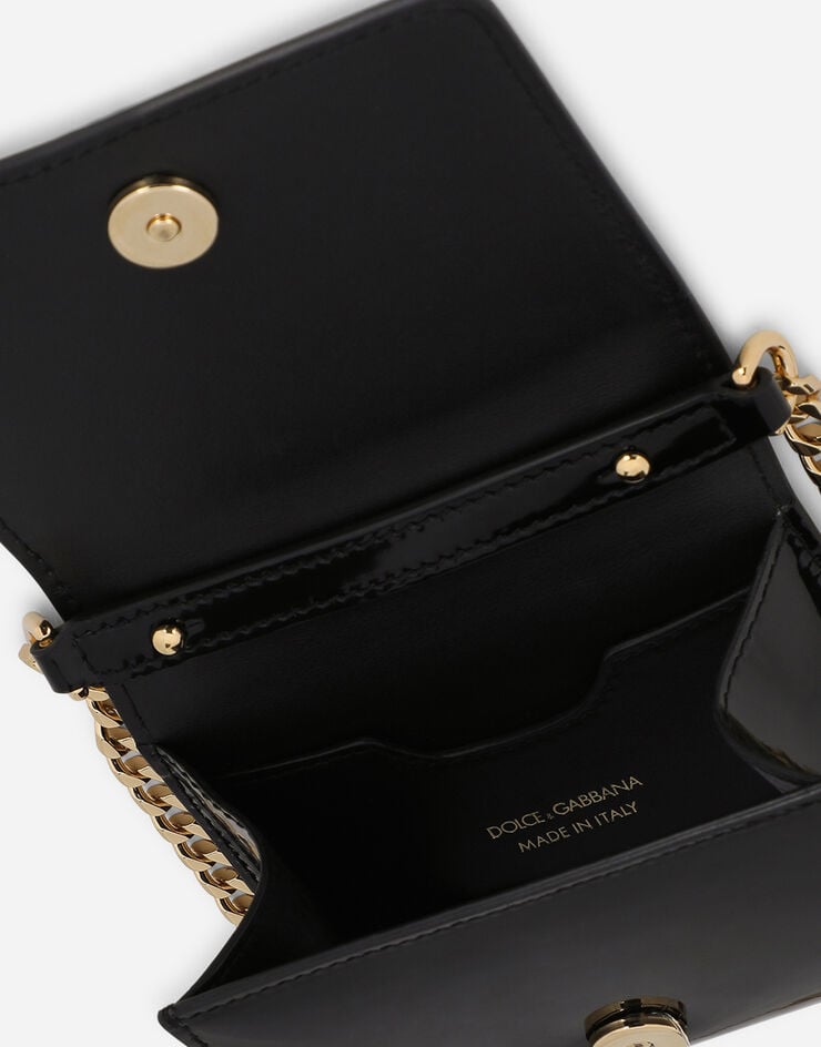 Dolce & Gabbana Polished calfskin DG micro bag Black BI3148A1037