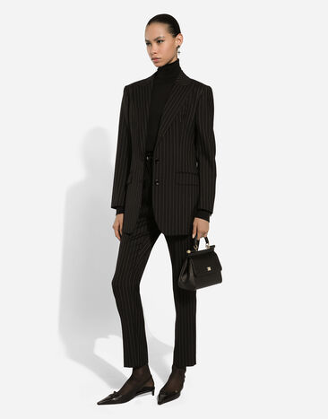 Dolce & Gabbana Small Sicily handbag in dauphine calfskin Black BB6003A1001