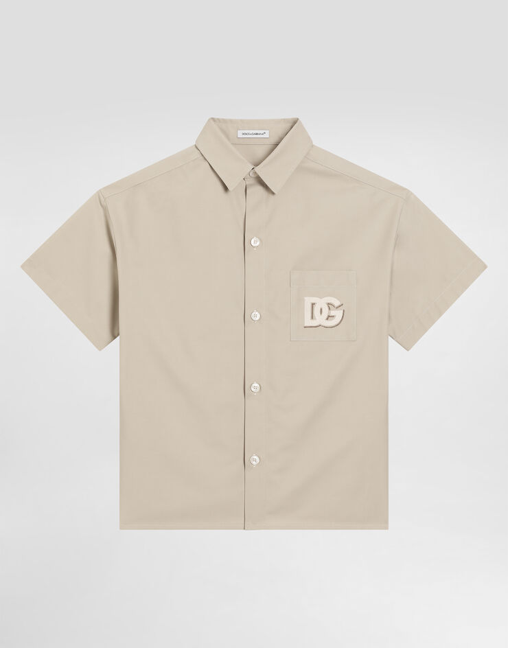 Dolce & Gabbana قميص جبردين بشعار DG بيج L44S29HUMRB