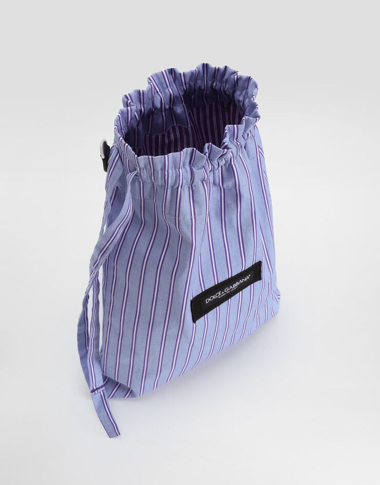 Dolce & Gabbana Striped poplin and leather crossbody bag Multicolor BM2503A0390