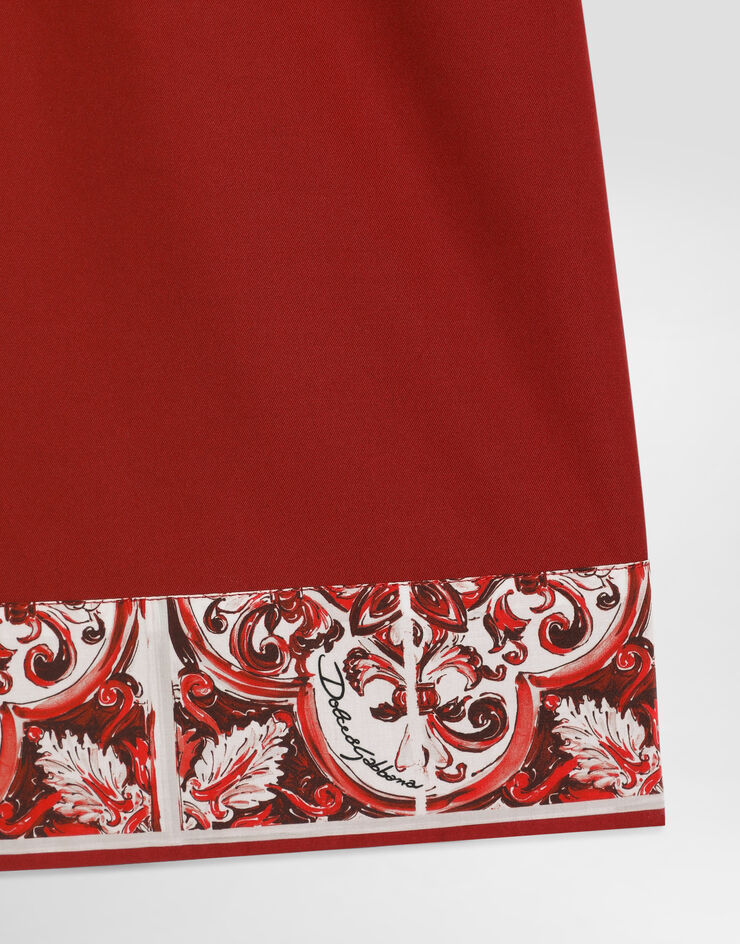 Dolce & Gabbana Majolica-print poplin bermuda shorts Multicolor L44Q20G7P5E