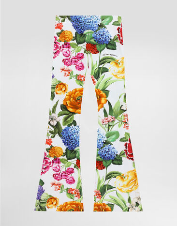 Dolce & Gabbana Hose aus Interlock mit Blumenprint Drucken L5JPD8FSG9W