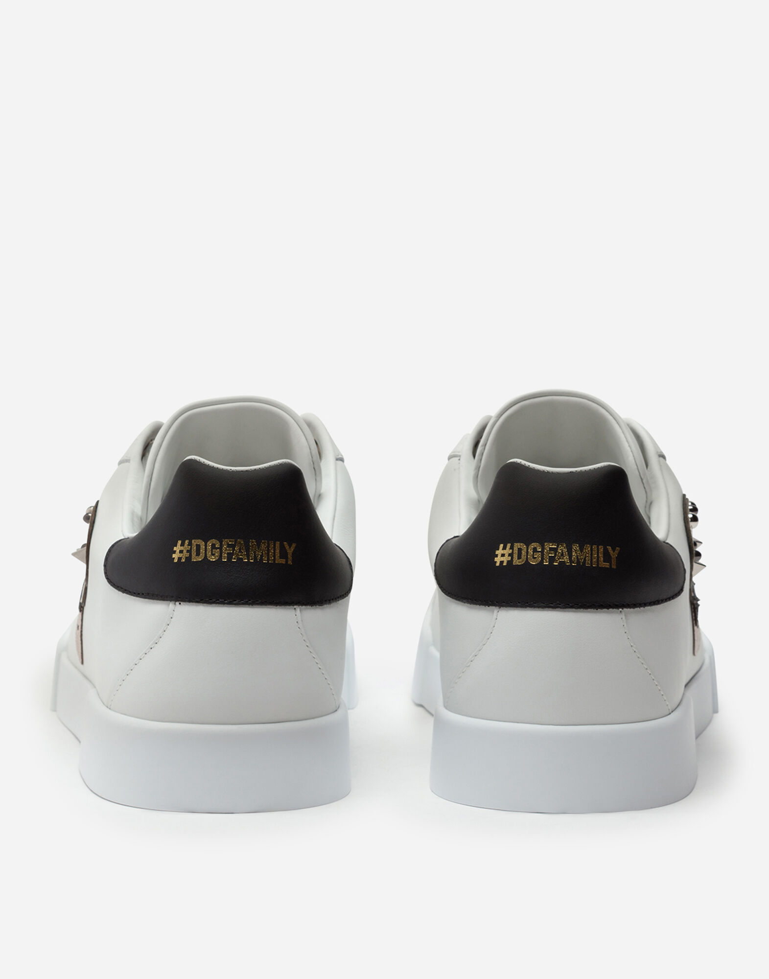 Calfskin Portofino sneakers with patches of the designers