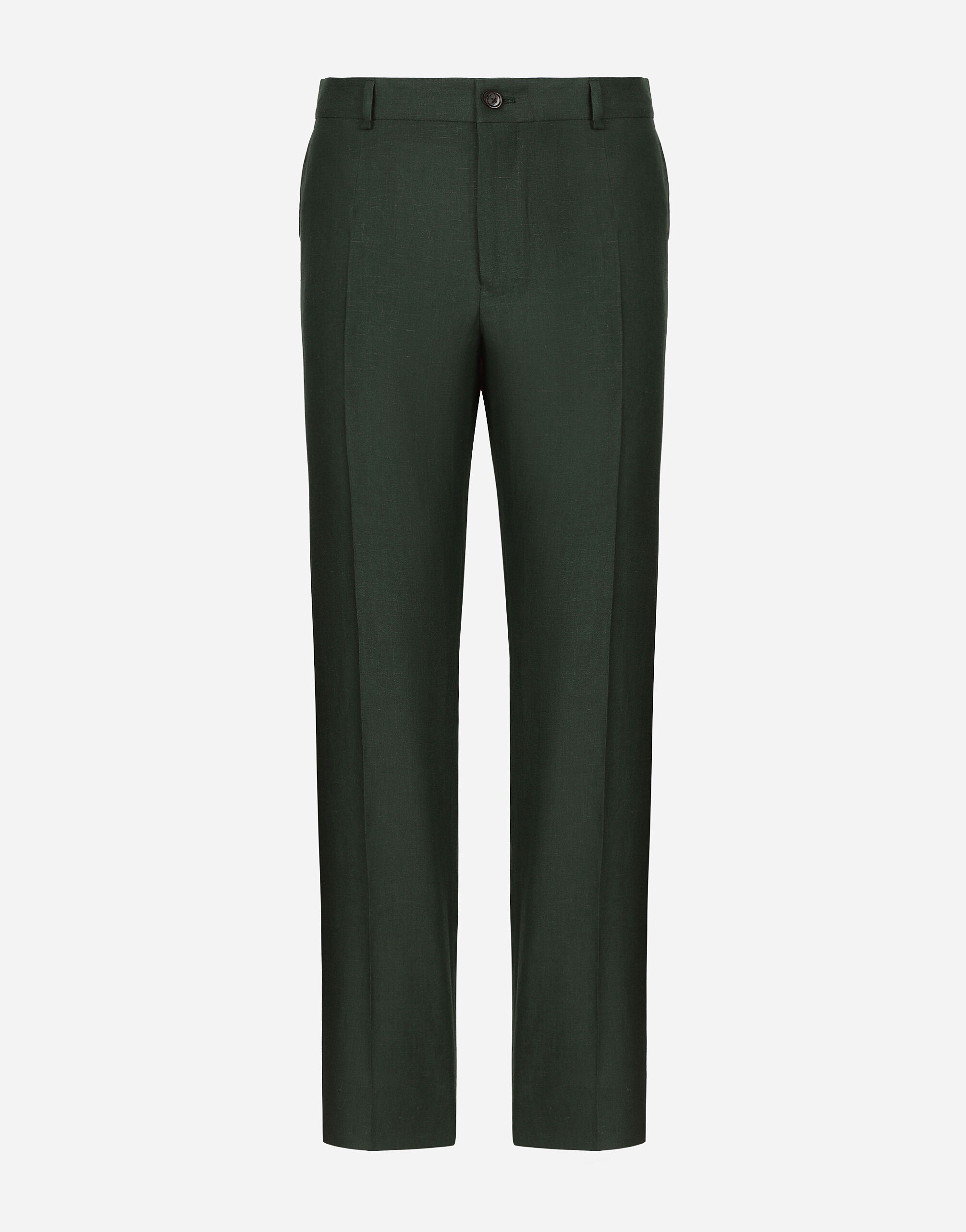 Dolce & Gabbana Tailored linen pants Green G5LH6TFU1AU