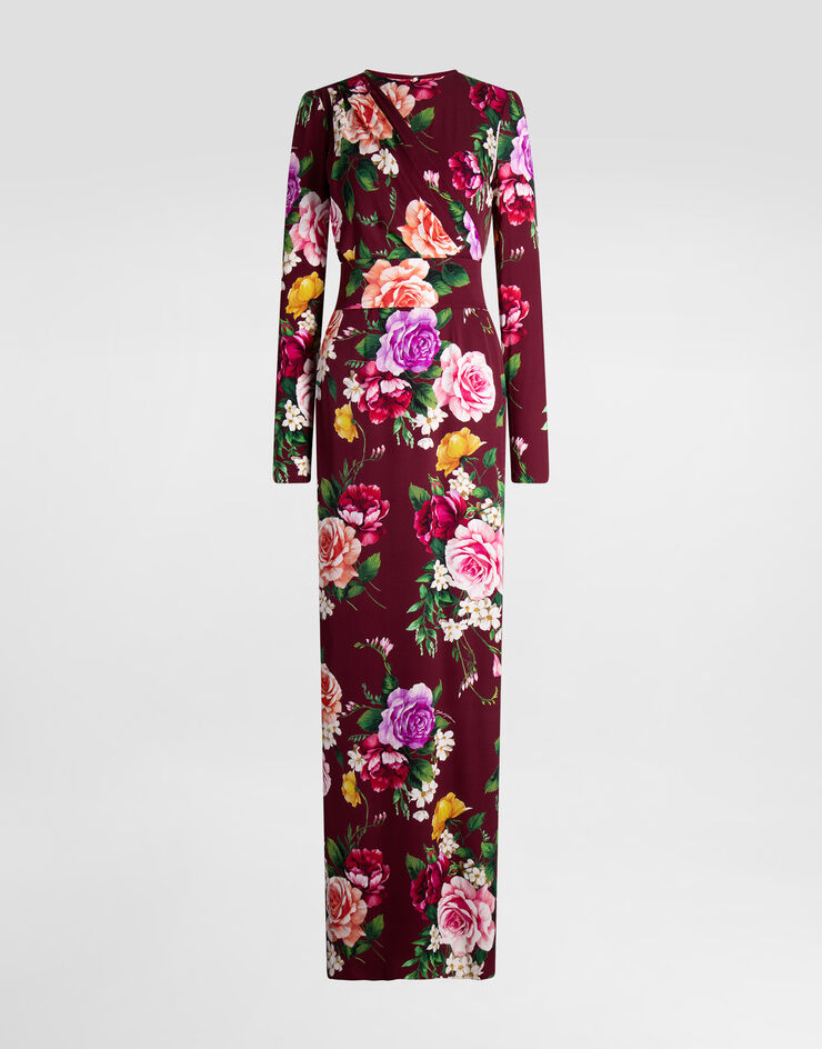 Dolce & Gabbana Silk crêpe dress Green I6KO3WFU1ME