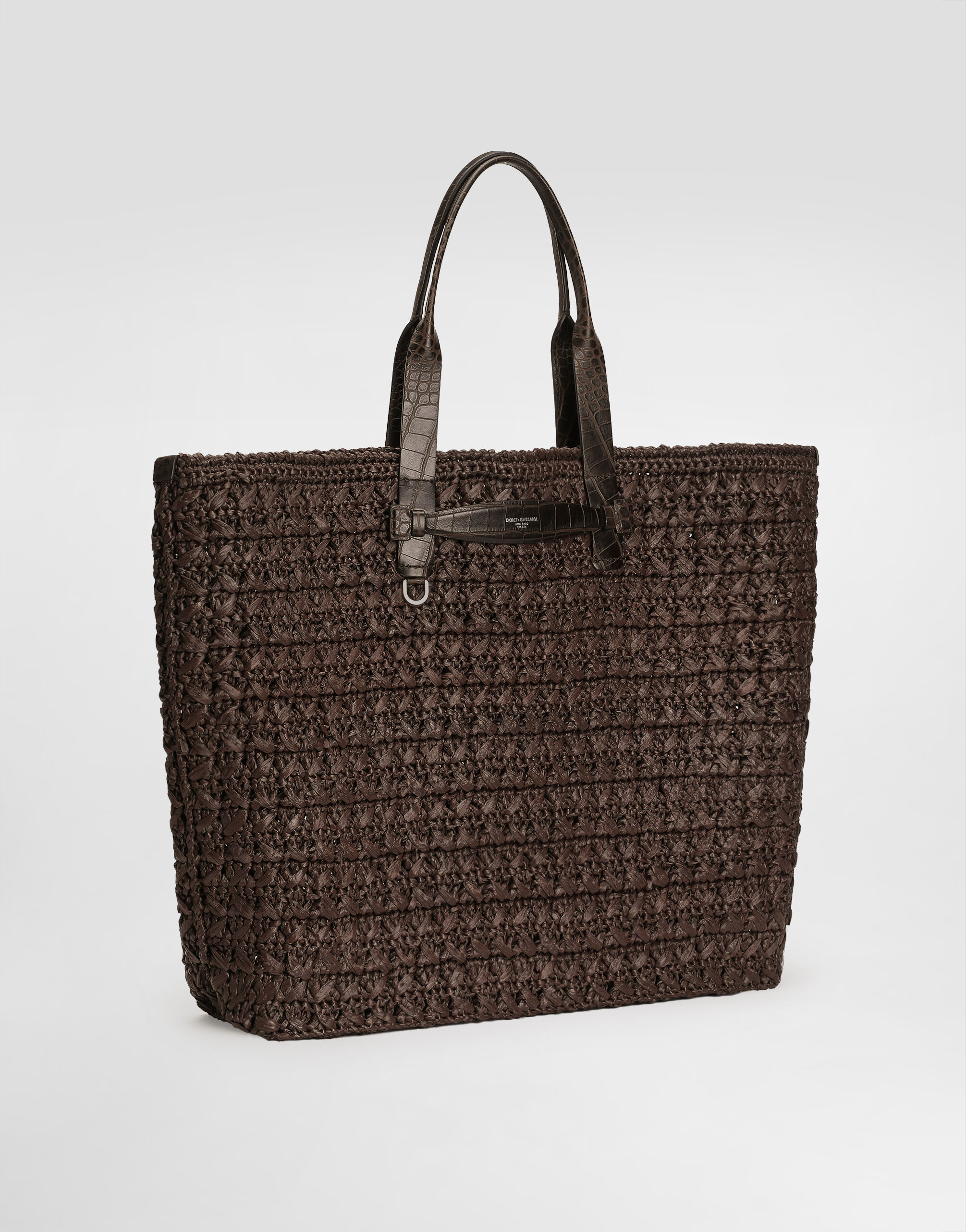 Raffia crochet shopper in Brown for Men | Dolce&Gabbana® US