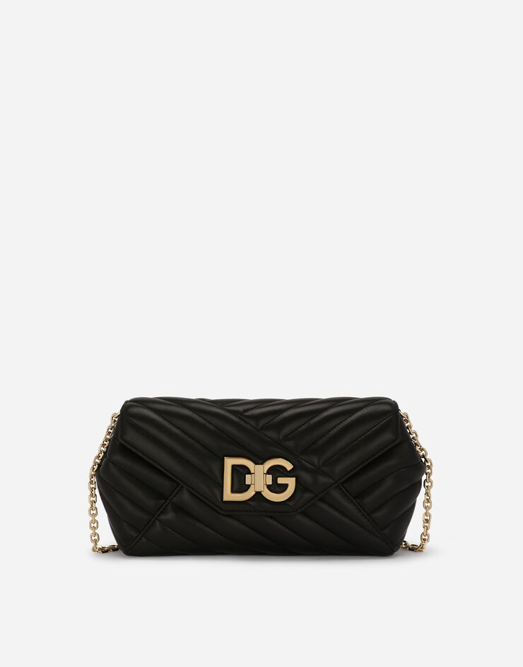 Dolce & Gabbana Medium Lop bag in quilted nappa leather Black BB7311AD155