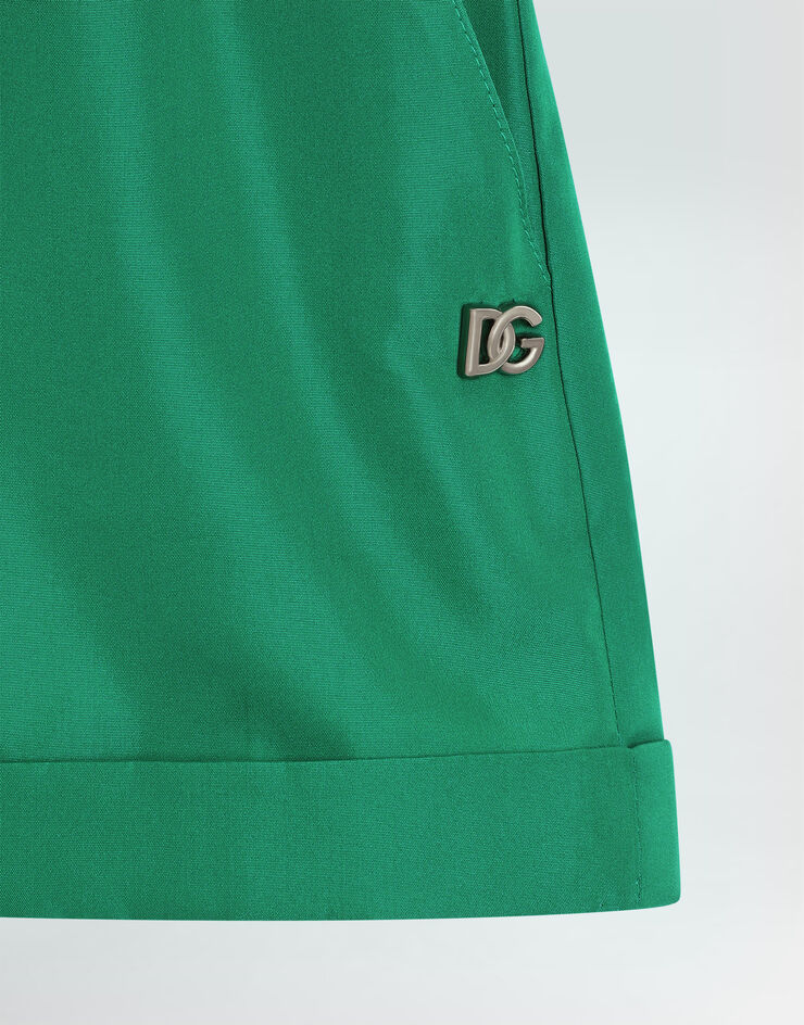 Dolce & Gabbana Short 5 poches en popeline à logo DG Vert L53Q38FUM4G