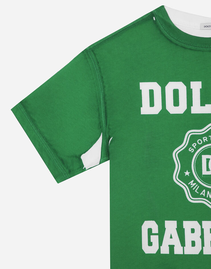 Dolce & Gabbana T-SHIRT MANICA CORTA Verde L4JTHVG7NVX