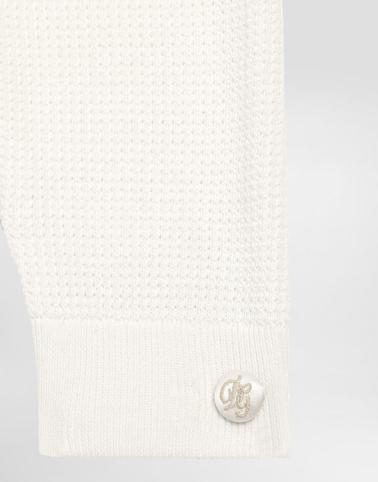 Dolce & Gabbana Брюки из трикотажа с фирменными пуговицами White L1KP07JBCGE