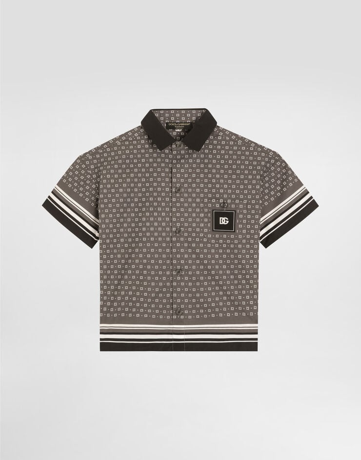 Dolce & Gabbana Printed poplin shirt Multicolor L44S40FI5LD