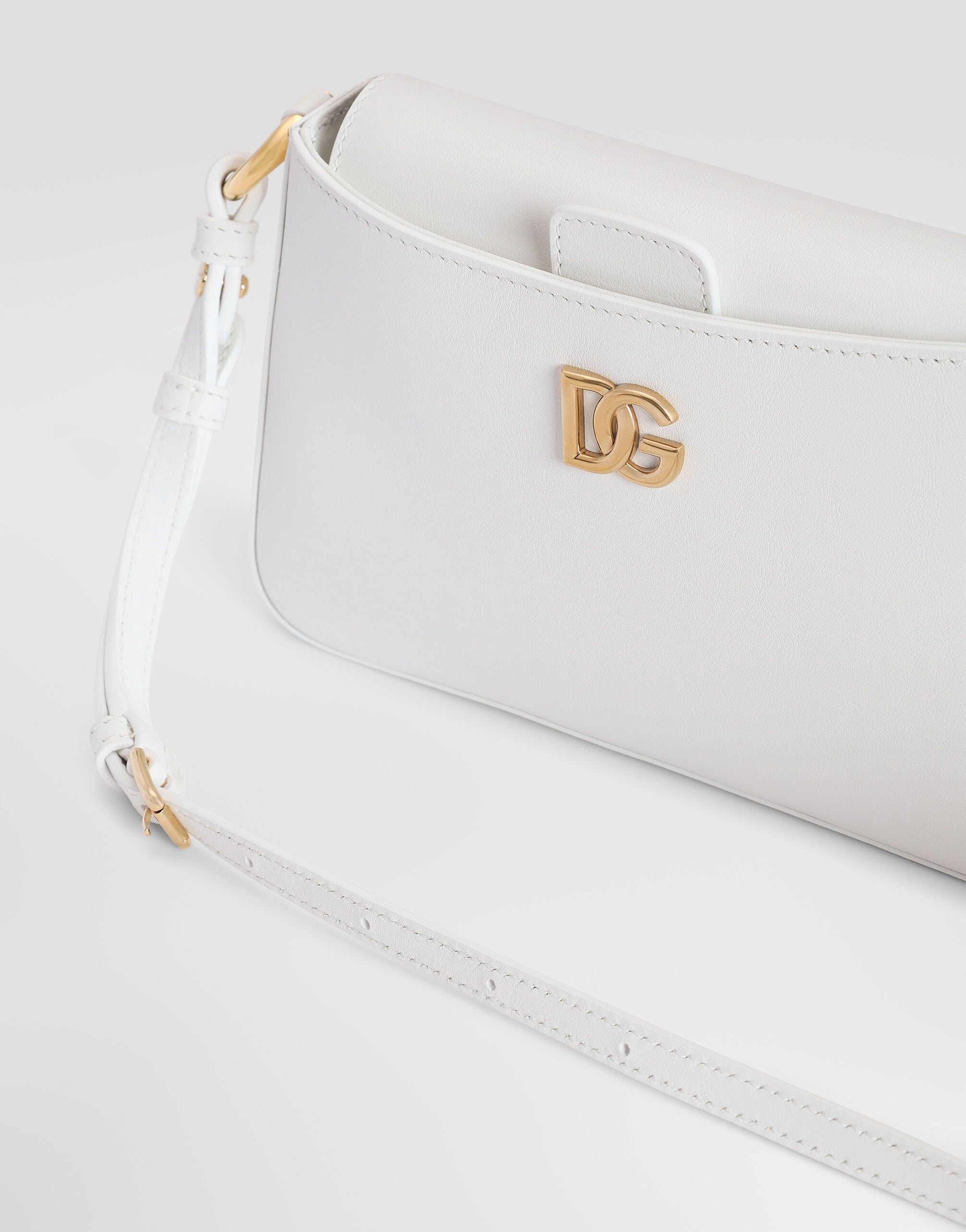 Calfskin phone bag in White for Women | Dolce&Gabbana®