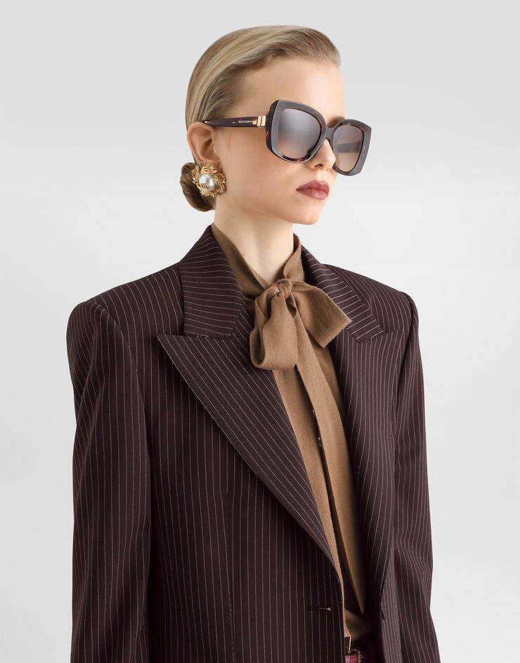 Dolce & Gabbana Linda single-breasted jacket in pinstripe wool Dolce & Gabbana Linda single-breasted jacket in pinstripe wool Multicolor F29WWTFRBDQ