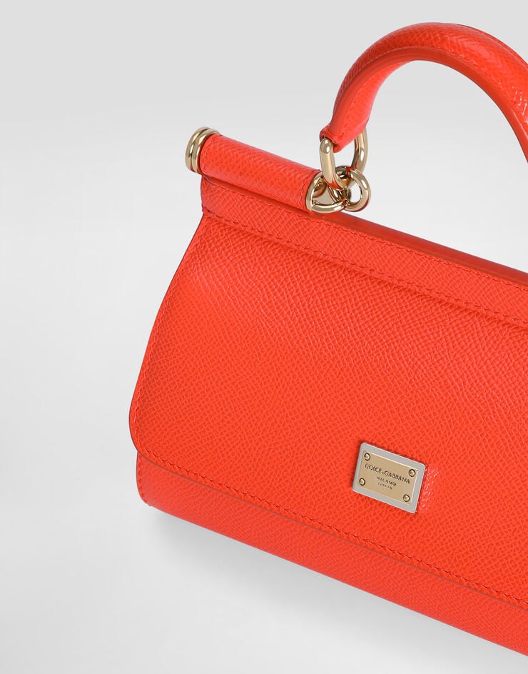 Dolce & Gabbana Mini Sicily handbag in calfskin Dolce & Gabbana Mini Sicily handbag in calfskin Orange BB7116B1001