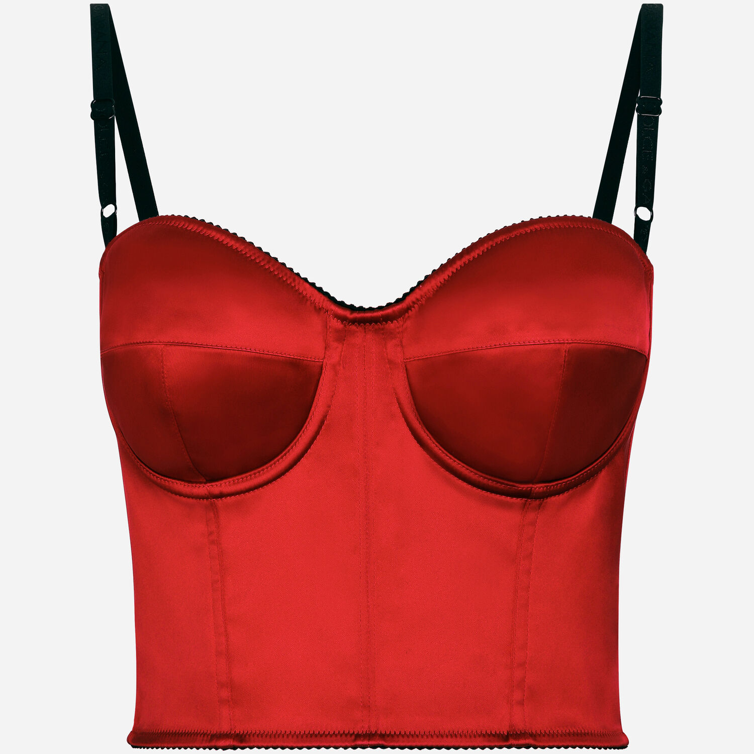 Dolce&Gabbana Satin corset top female Red
