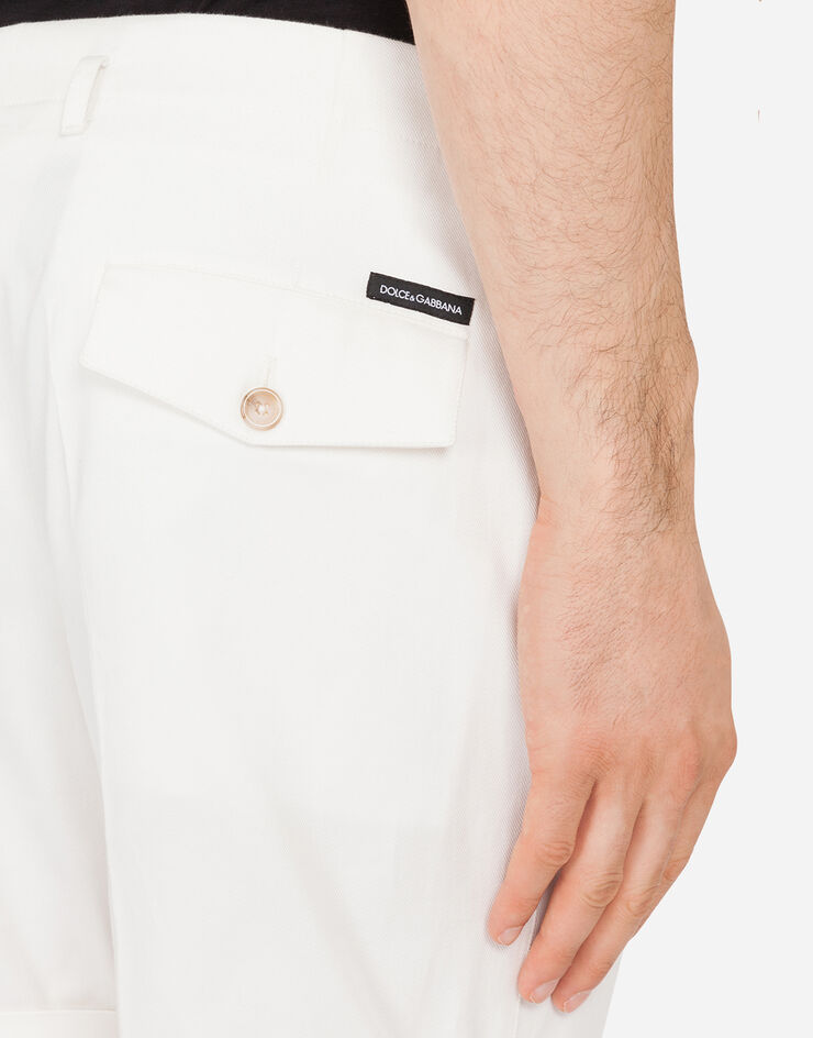 Dolce & Gabbana Stretch cotton bermuda shorts WHITE GWC7ATFUFJU