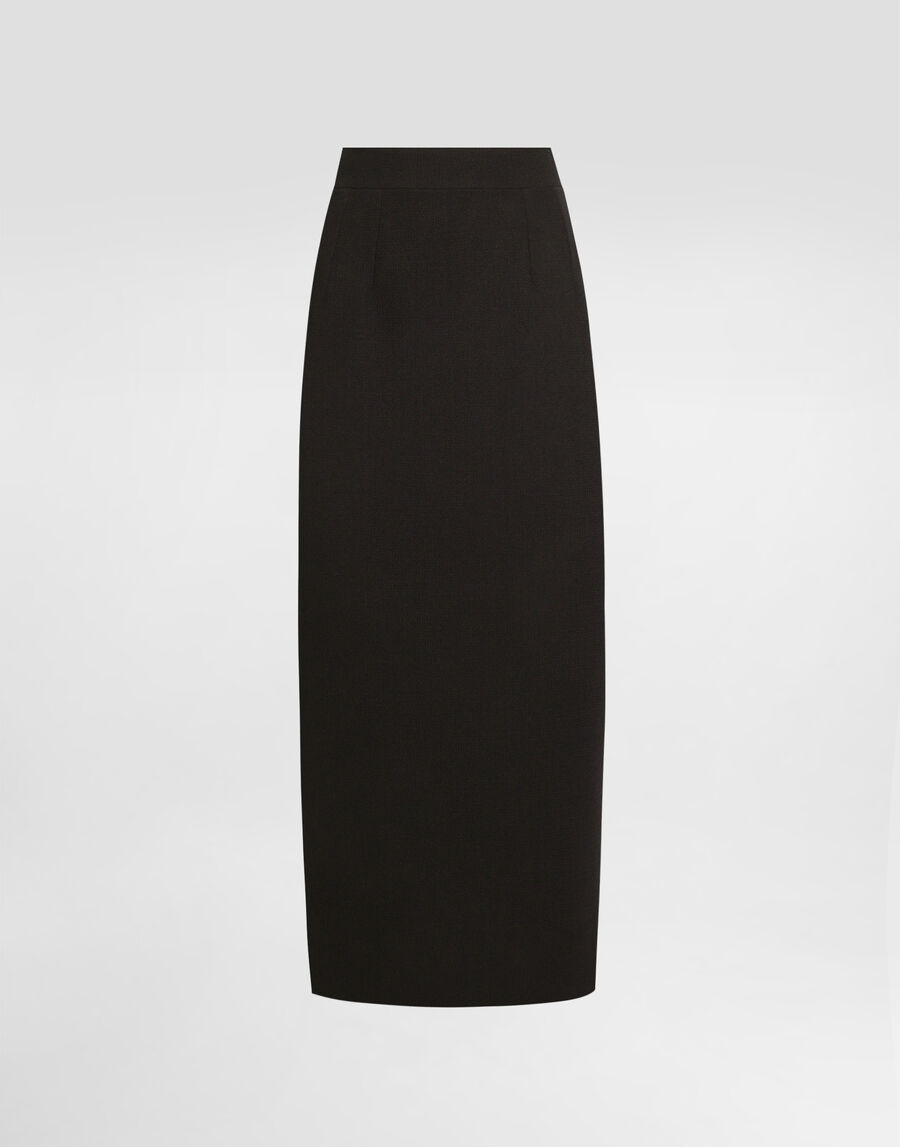 Virgin wool pencil skirt