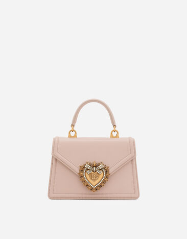 Dolce & Gabbana Small smooth calfskin Devotion bag Pink BB2179AW752