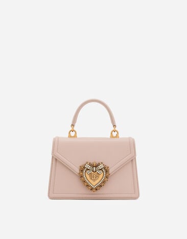 Dolce & Gabbana Small smooth calfskin Devotion bag Pink BB6003A1001
