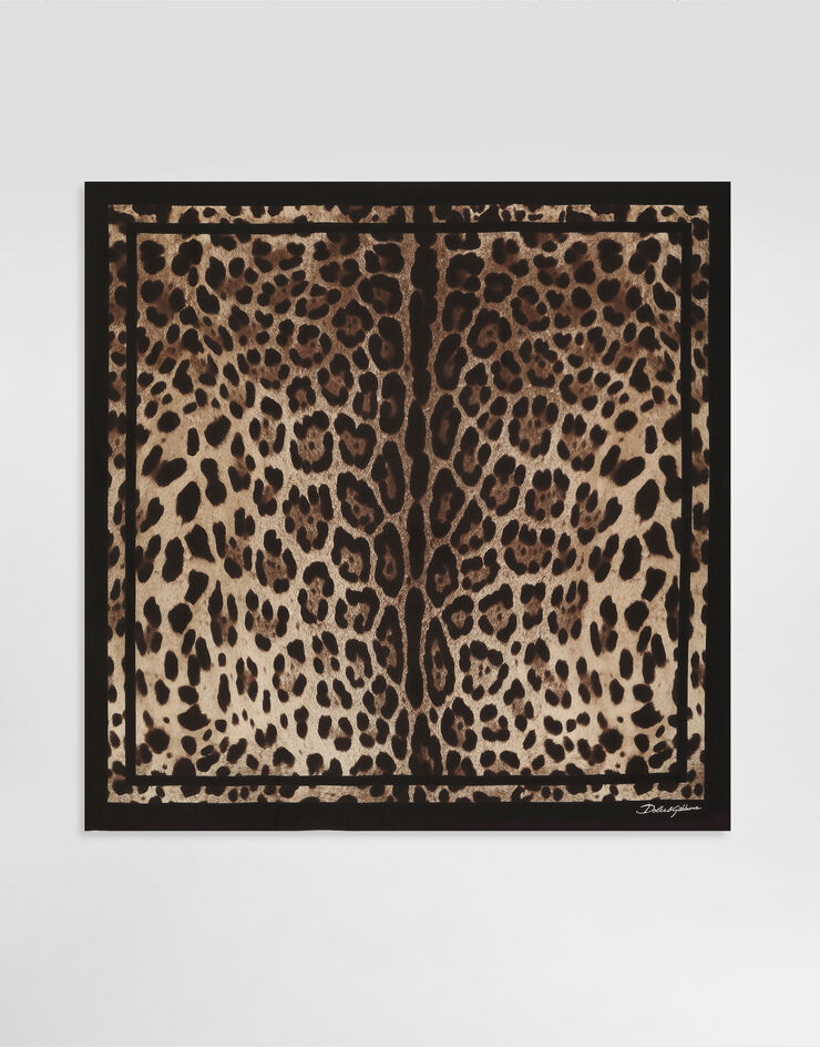 Dolce & Gabbana Leopard-print silk twill scarf 70x70 Print FN092RGDCF5