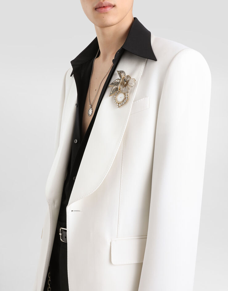 Dolce & Gabbana Sicilia single-breasted wool jacket Dolce & Gabbana Sicilia single-breasted wool jacket White G2VQ8TFU27K