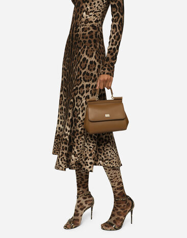 Dolce&Gabbana Petit sac Sicily en cuir de veau Marron BB6003AN767