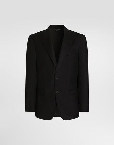 Dolce & Gabbana Martini light single-breasted flannel jacket Dolce & Gabbana Martini light single-breasted flannel jacket Black G2UN2TFUBG8