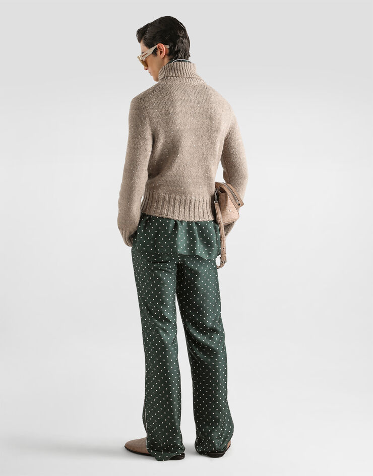 Dolce & Gabbana Polka dot-print vanity silk twill trousers Dolce & Gabbana Polka dot-print vanity silk twill trousers GVRMATIS14A