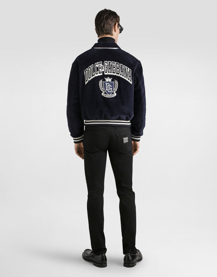 Dolce & Gabbana Corduroy bomber jacket Blue G9BPXZFUVLI