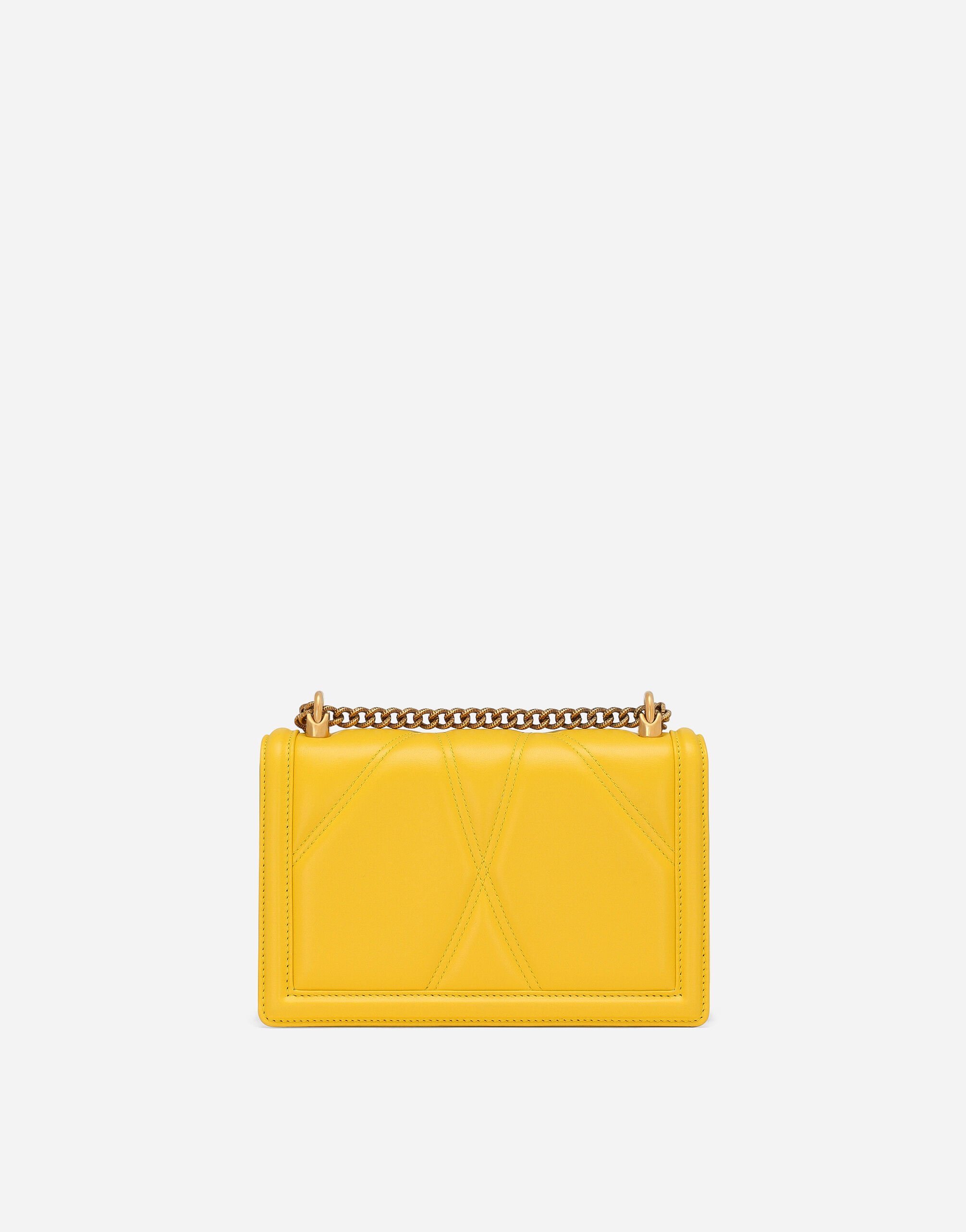 【DOLCE&GABBANA】ツイード ミディドレス DGロゴ イエロー イエローのウィメンズ ディヴォーション バッグ ミディアム