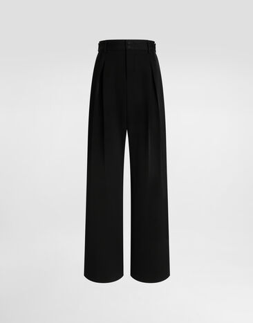 Dolce & Gabbana Wool gabardine trousers Black GP17ZTFU21E