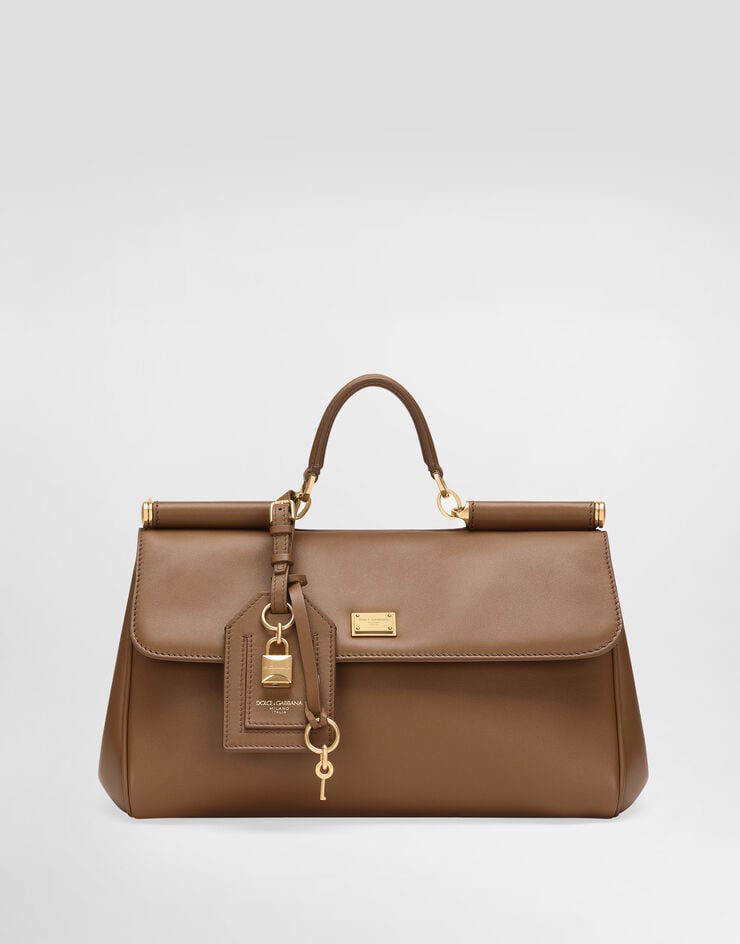 Dolce & Gabbana My Sicily handbag in plongé calfskin Brown BB7782B7321