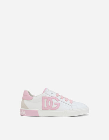 Dolce & Gabbana Portofino vintage calfskin sneakers Pink DA5181AN571