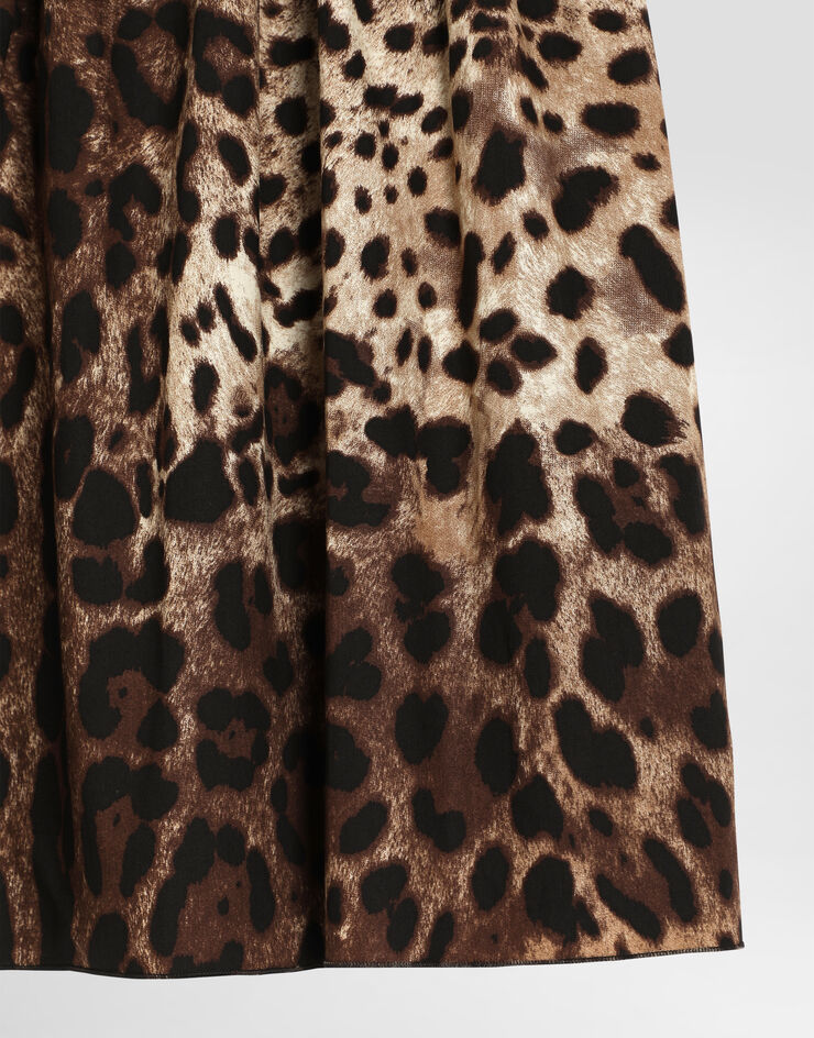 Dolce & Gabbana Leopard-print poplin dress Print L53DM9HS5E3