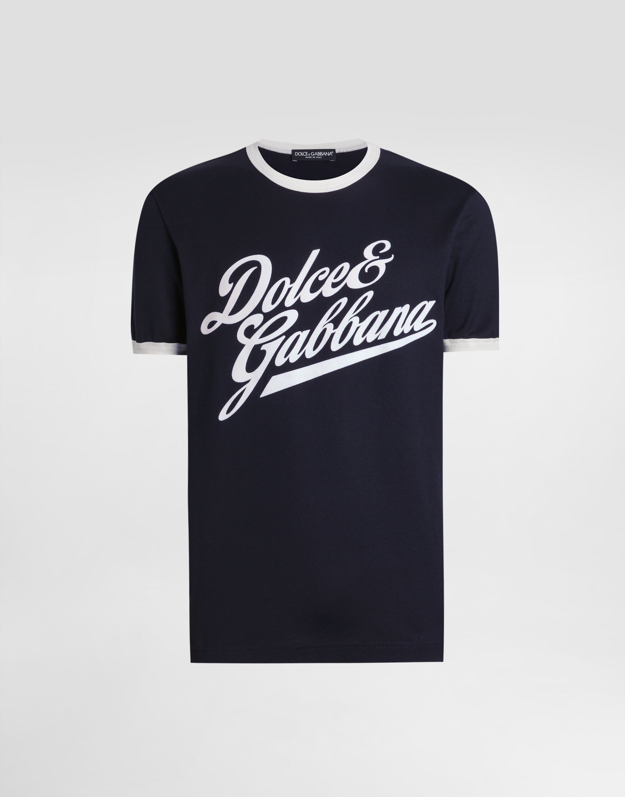 【Dolce & Gabbana】ストライプ Tシャツ ‐Navy *送料込 メンズポロシャツ&Tシャツ | ドルチェ&ガッバーナ®