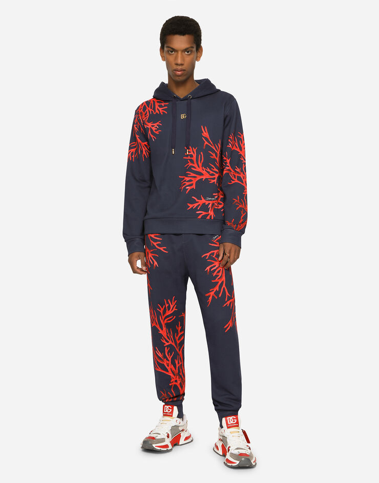 Dolce & Gabbana FELPA CON CAPPUCCIO Multicolor G9YI0ZHI7WK