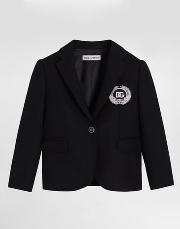 Dolce & Gabbana Single-breasted jacket in canvas Blue L51J83FU28G