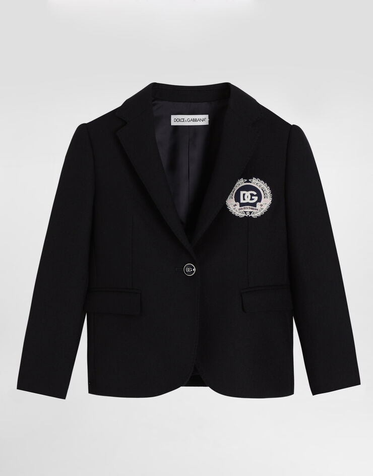 Dolce & Gabbana Single-breasted jacket in canvas Blue L51J83FU28G